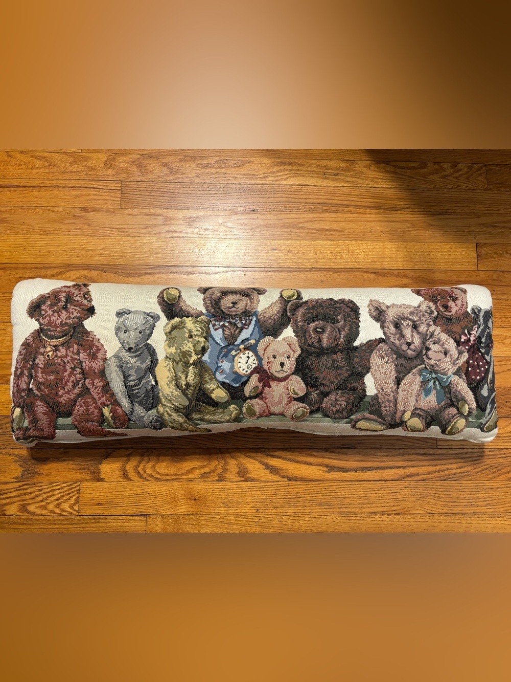 Teddy Bear Tapestry Lumbar Pillow